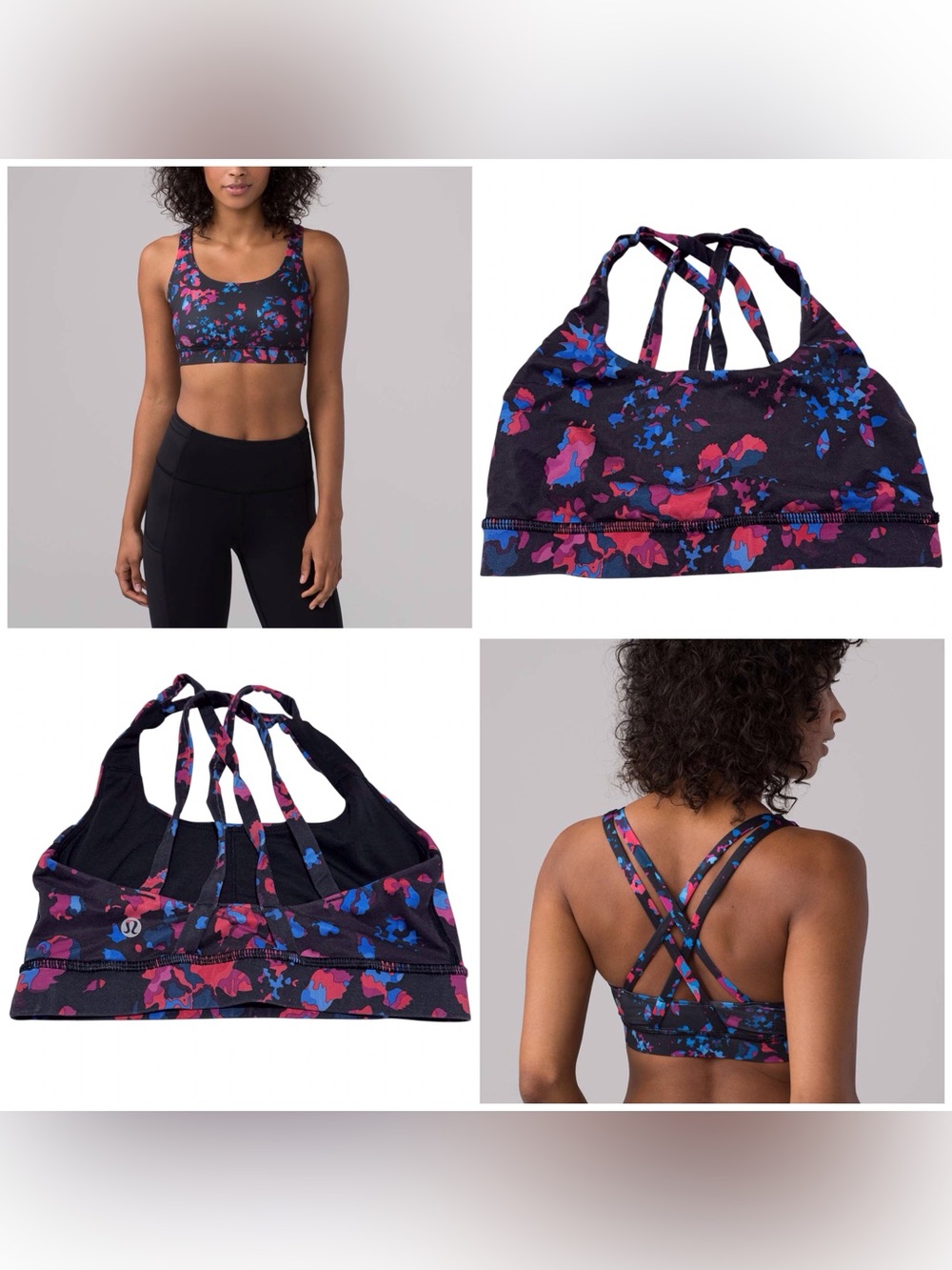 Lululemon Energy Bra Dandy Digie Multi Size 2